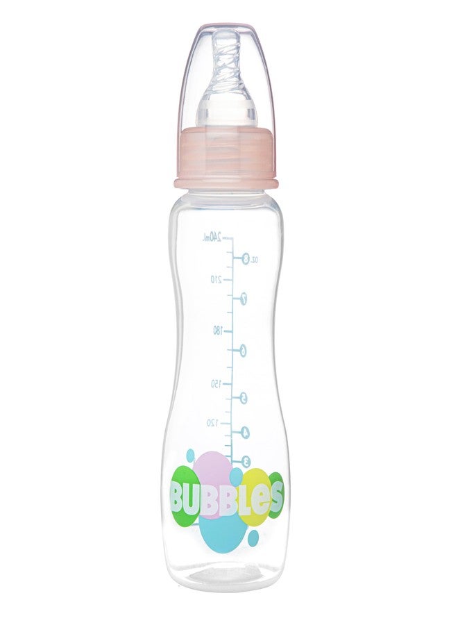 Bubbles Anti-Colic Slim/Regular Neck Essential Baby Feeding Bottle, 250ml (Pack of 2), New Born/Infants/Toddler Upto 3 Years, with an Extra Nipple (Pink) - Image 5