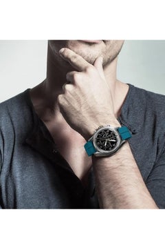 Watch 22mm Magnetic Buckle Silicone Watch Band Compatible with Samsung Galaxy Watch 3 45mm / Gear S3 / Huawei GT3 46mm / GT2E / GT2 Pro/Magic 2 46mm / Amazfit / GTR3 - Turquoise  - Image 3
