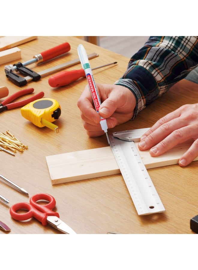 Eersida Multi-Purpose Deep Hole Marker Pens Long Deep Nib Markers 20Mm Long Head Drill Markers Colorful Waterproof Carpenter Pens For Construction Bathroom Woodworking(24 Pieces) - Image 5