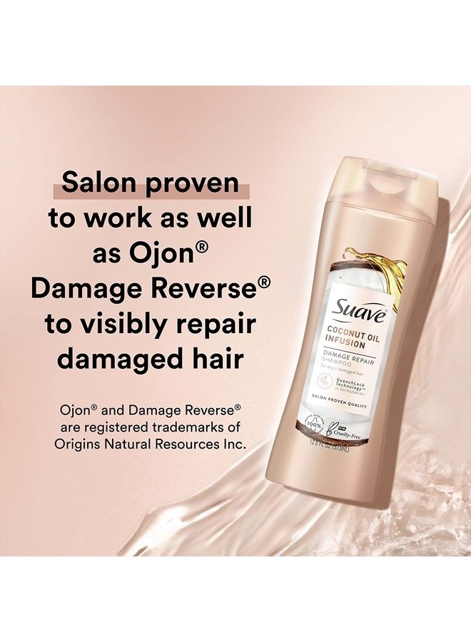 Suave Professionals Coconut Oil Infusion Damage Repair Shampoo 12.6 oz  - Image 3