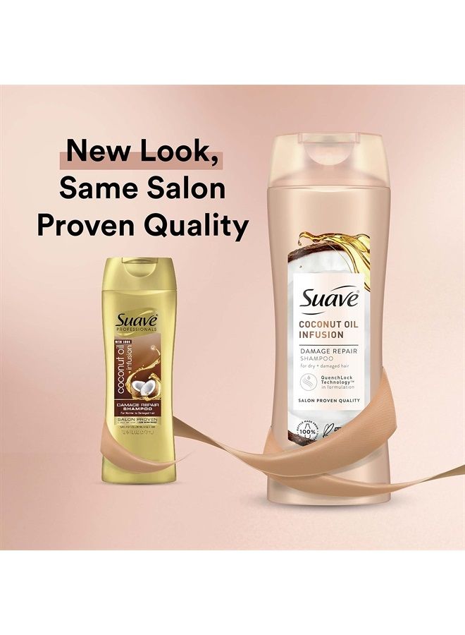 Suave Professionals Coconut Oil Infusion Damage Repair Shampoo 12.6 oz  - Image 2