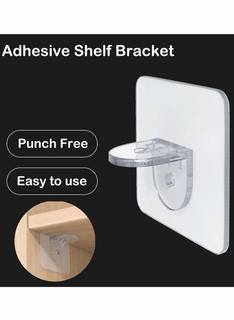 Y&D Punch Free Shelf Support Peg, 30 pcs Self Adhesive Shelves Clips for Kitchen Cabinet, Book Shelves, Strong Partition Holders Pin, Pin Closet, Brackets Clapboard Layer  - Image 3