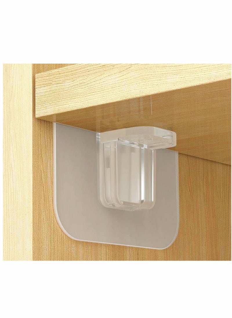 Y&D Punch Free Shelf Support Peg, 30 pcs Self Adhesive Shelves Clips for Kitchen Cabinet, Book Shelves, Strong Partition Holders Pin, Pin Closet, Brackets Clapboard Layer  - Image 2
