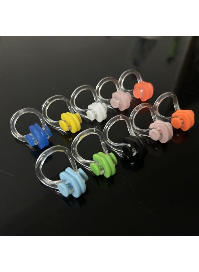 Generic Nose Clip Swimming Nose Clip Breath Clip Swimming Supplies Waterproof Nose Clip Sports Wading Equipment-Color:Jelly Powder - Image 2