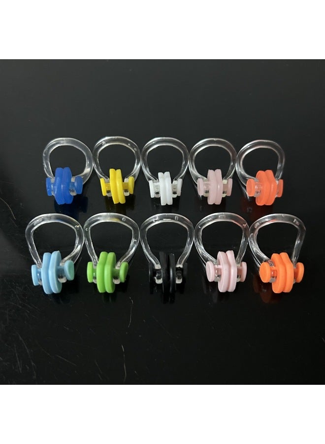 Generic Nose Clip Swimming Nose Clip Breath Clip Swimming Supplies Waterproof Nose Clip Sports Wading Equipment-Color:Jelly Powder - Image 3