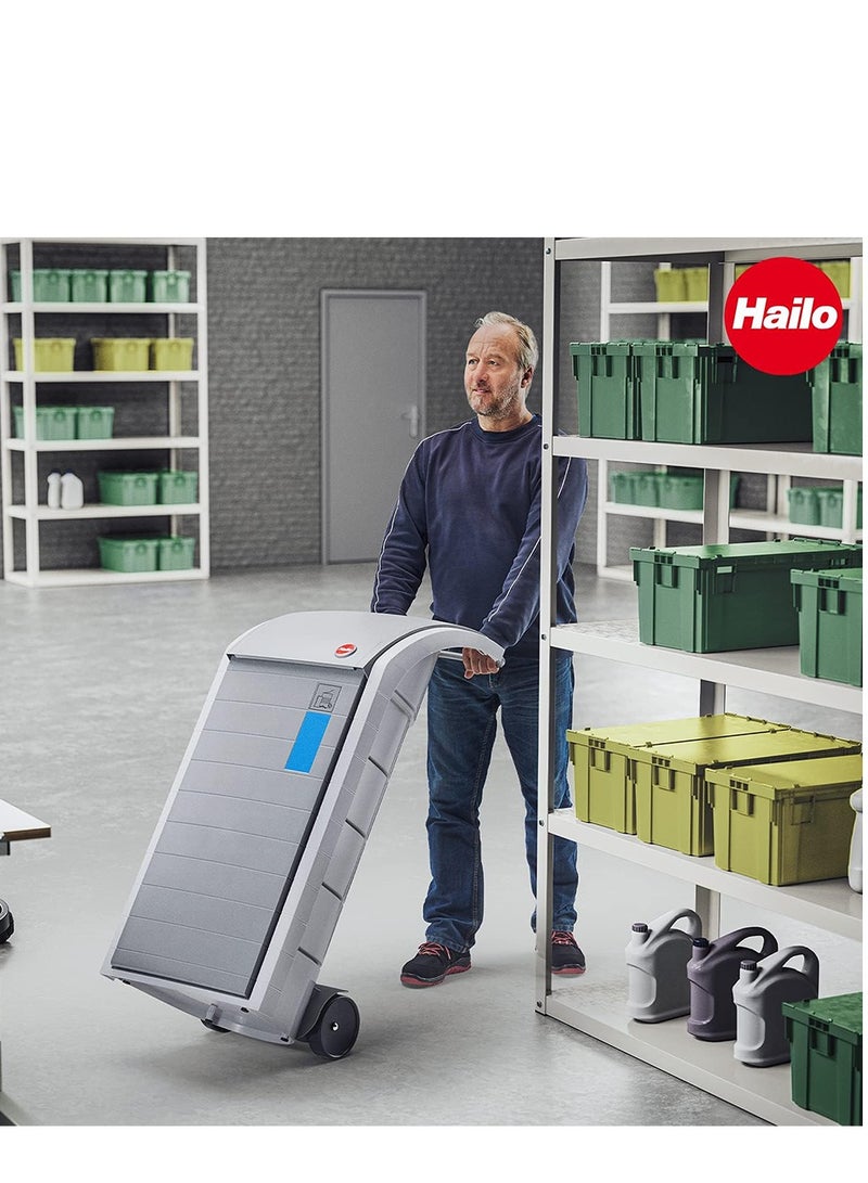 Hailo Hailo ProfiLine WSB 120 Mobile Wheelset and Handle, Accessory Kit for Hailo Waste Bins, For Easy Transport of Recycling or Trash Bins, Made in Germany - HLO-0912-070  - Image 2