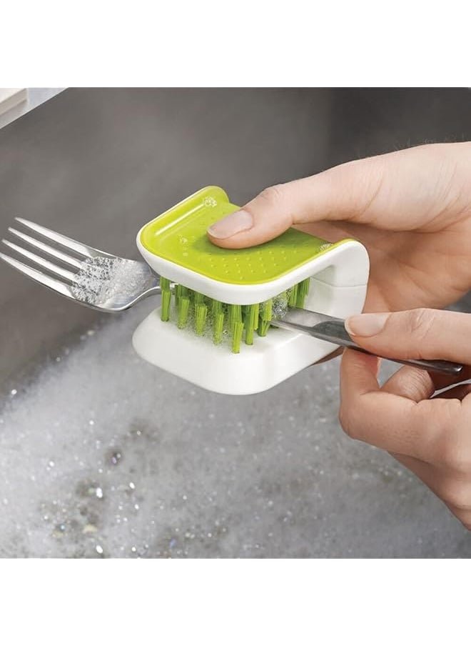 Joseph Joseph Bladebrush Knife And Cutlery Cleaner Brush Bristle Scrub Kitchen Washing Non Slip One Size Green  - Image 4