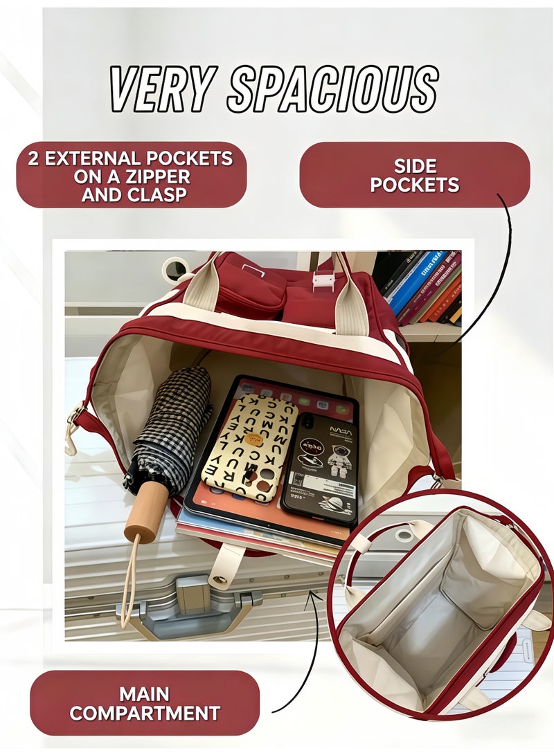 جاك سيركل حقيبة ظهر للكمبيوتر المحمول مع جيب حامل بهلوان عملاق، محفظة ظهر للعمل أثناء السفر، حقيبة مدرسية مضادة للماء، حقيبة كتب جامعية لطيفة كاجوال، حقيبة كتب جامعية كاجوال للأعمال، حقيبة ظهر للكمبيوتر للسفر والممرضات والمدرسين - Image 3