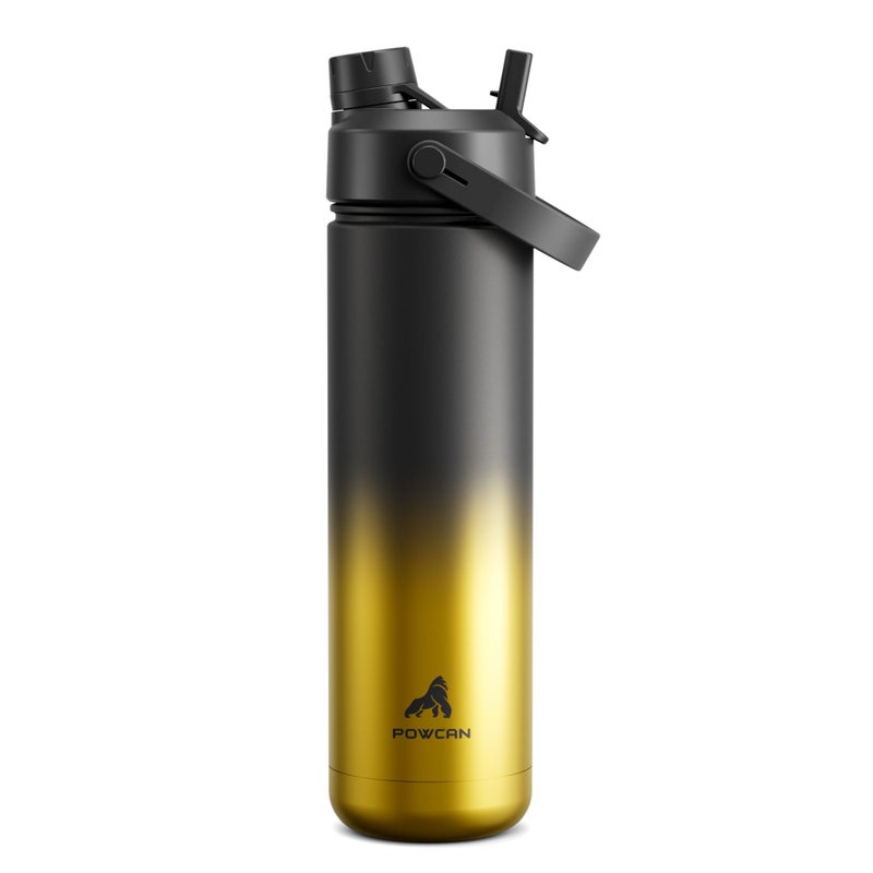 POWCAN 26 oz Insulated Water Bottle with 2-in-1 Straw and Spout Lid, Keep Cold 24H, Leak-Proof, Fits in Car Cup Holder, Stainless Steel Water Bottle for Sports, Travel, Gym, and School (King) - Image 1