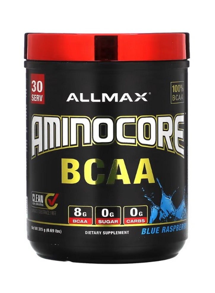 Allmax AMINOCORE BCAA Blue Raspberry 0.69 lbs 315 g - Image 1