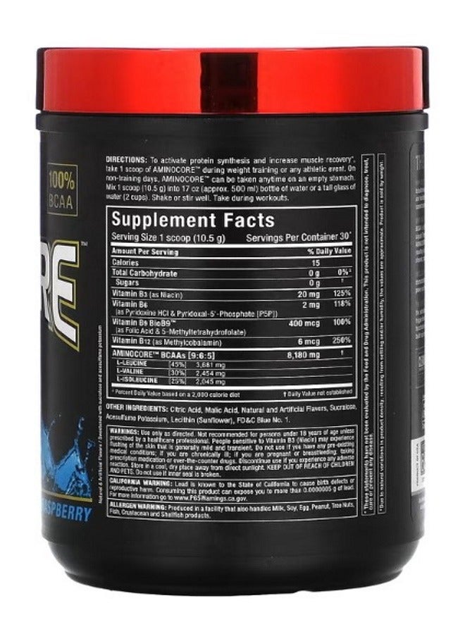 Allmax AMINOCORE BCAA Blue Raspberry 0.69 lbs 315 g - Image 2