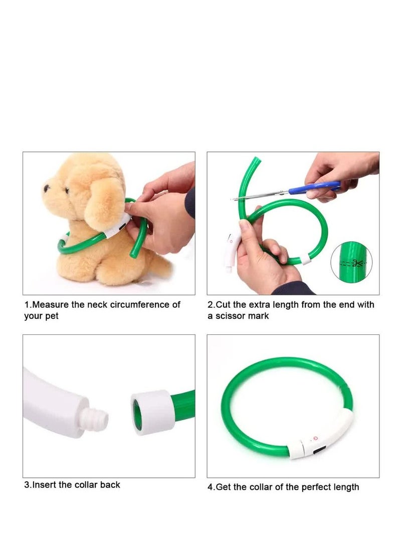 Altheqa ماء الحيوانات الأليفة وامض تضيء طوق الحيوانات الأليفة USB قابلة للشحن ليلة السلامة مضيئة متوهجة LED طوق الحيوانات الأليفة - Image 3