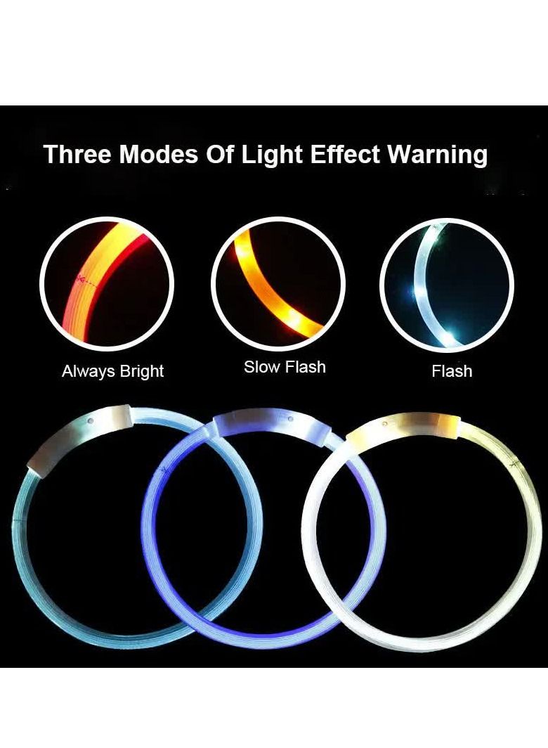 Altheqa ماء الحيوانات الأليفة وامض تضيء طوق الحيوانات الأليفة USB قابلة للشحن ليلة السلامة مضيئة متوهجة LED طوق الحيوانات الأليفة - Image 4