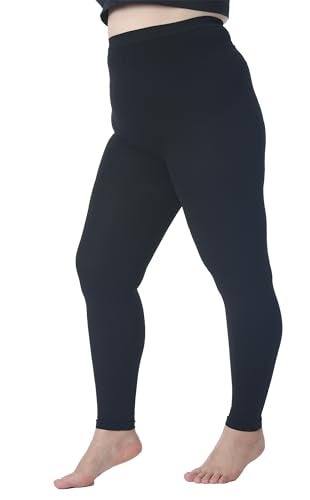 AMZAM جوارب طبية مضغوطة بحجم زائد 4XL للنساء والرجال، ضغط متدرج 15-20 مم زئبقي، جوارب عالية الخصر بدون قدمين للوذمة، دوالي الأوردة، الطيران، DVT، باللون الأسود - Image 5