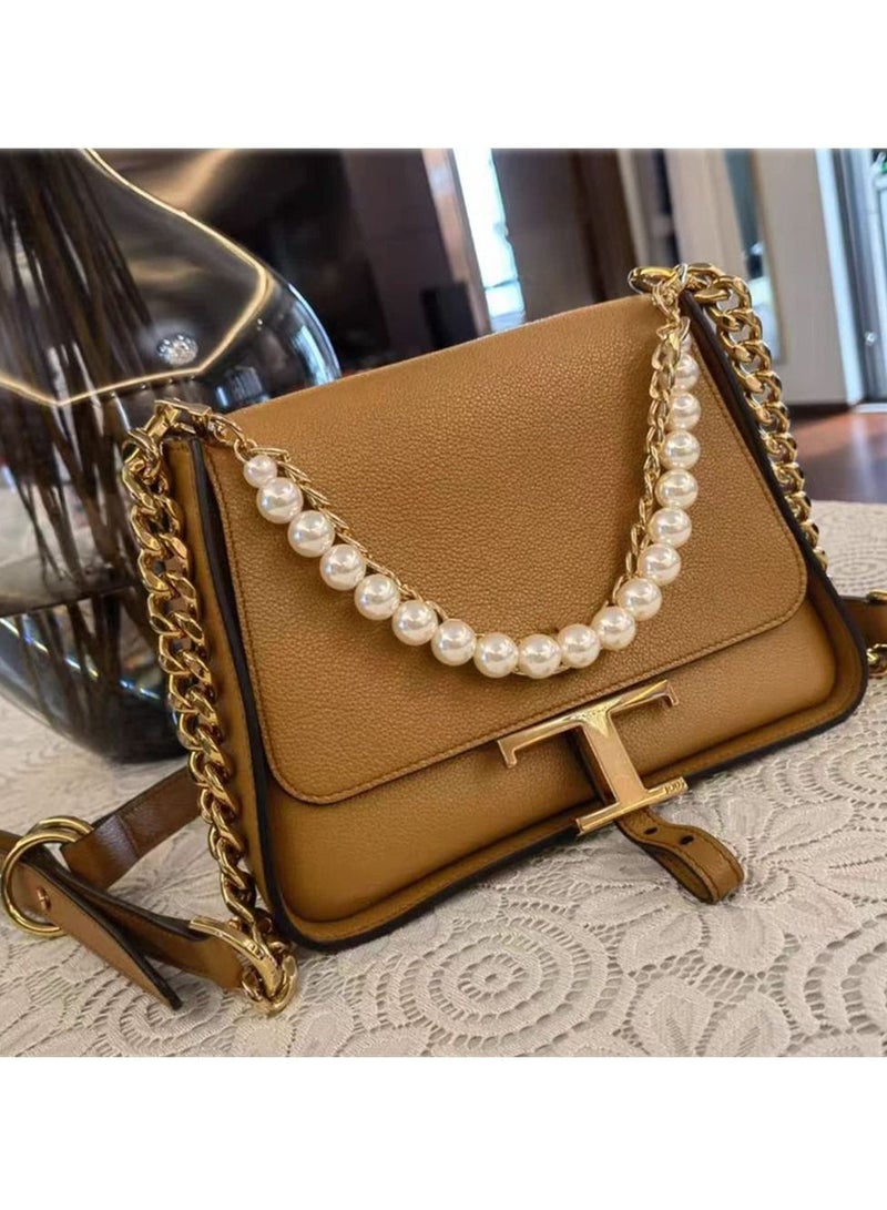 Y&D Bag Strap Extender, 2 Pcs 9.45 Inch Pearl Purse Chain Short Handle Replacement Metal Shoulder Imitation Handbag Accessories for Bags Crafts Women - Image 3