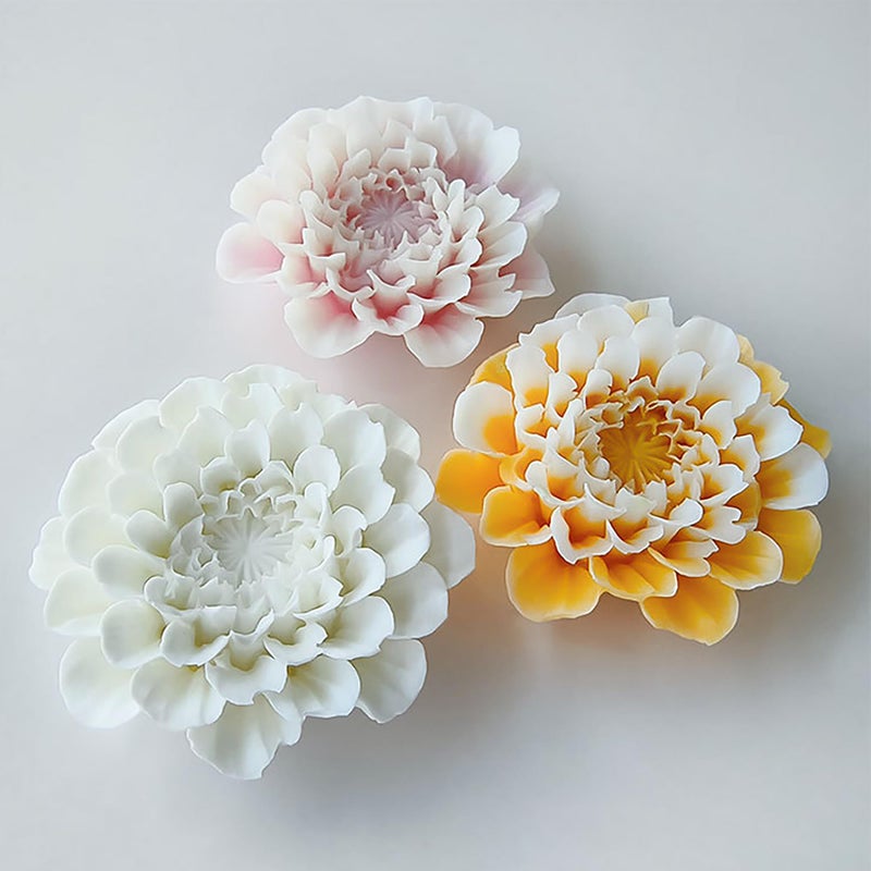 EVERELAM Silicone Dahlia Flower Mold - Silicone Resin Casting Molds for Candle & Resin & Soap Craft Supplies - Image 1