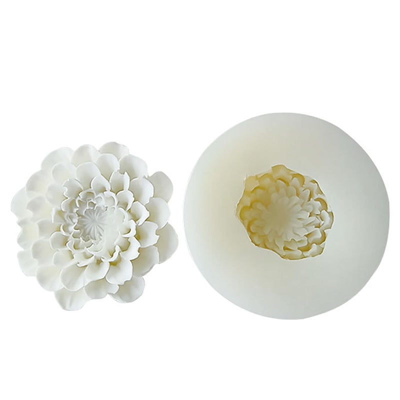 EVERELAM Silicone Dahlia Flower Mold - Silicone Resin Casting Molds for Candle & Resin & Soap Craft Supplies - Image 5