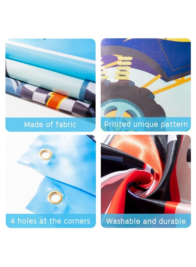 BeYumi Monster Truck Toss Game Banner With Bean Bags Checkered Party Game For Indoor Outdoor Activities 4 Score Holes Game Monster Truck Theme Birthday Party Supplies For Kid Adult - Image 3