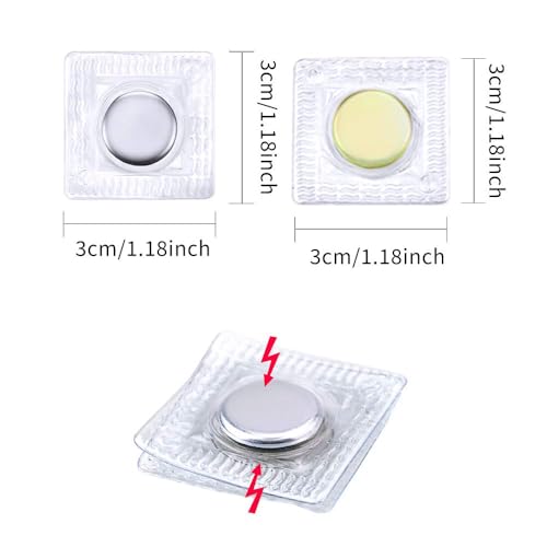 Fireboomoon 32 Pairs 1.18 Inch Invisible Hidden Sew Magnetic Snap,PVC Strong Magnetic Closures Fastener Snaps Buttons for Purses Handbag Clothing DIY Crafts - Image 2