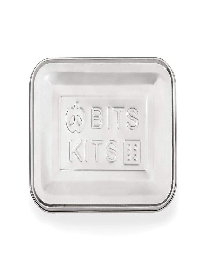 Bits Kits علبة طعام بينتو من الفولاذ المقاوم للصدأ من بيتس كيتس، مناسبة للأطفال والكبار، تحتوي على حجرة واحدة، سعة 3 أكواب، لون فضي. - Image 4