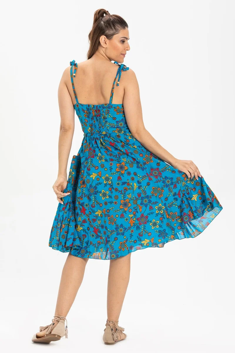 Eliş Şile Bezi Floral Print Sundress
