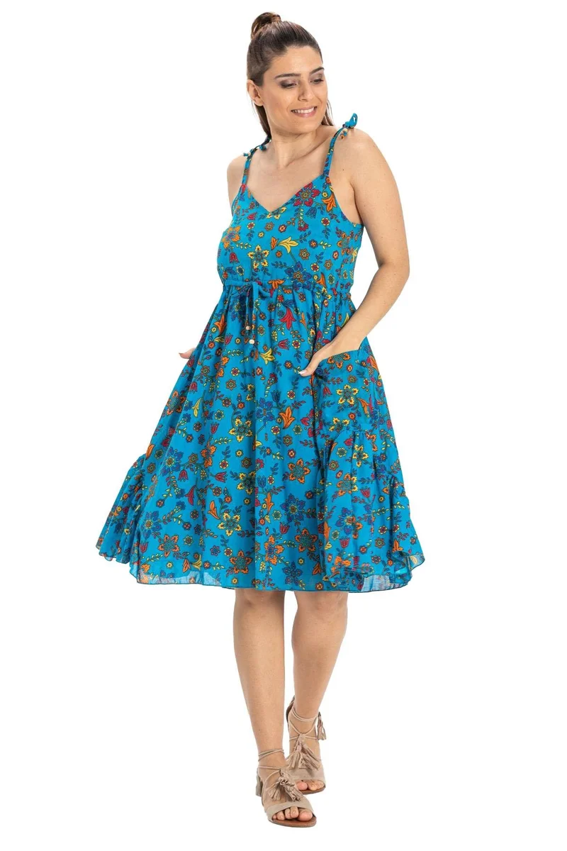 Eliş Şile Bezi Floral Print Sundress