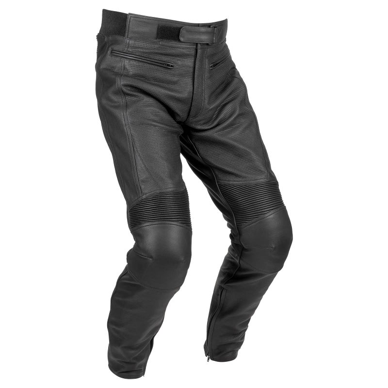 Noru Kuro Leather Motorcycle Pants Black - Image 1