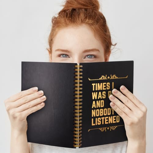 QYUVK Times I Was Right And Nobody Listened Gold Foil Hardcover 160 Pages Spiral Notebooks, Funny Gag Gift Notebook, Coworker Gifts, Employee Appreciation Gifts Humorous Retirement Gift for Coworker - Image 5