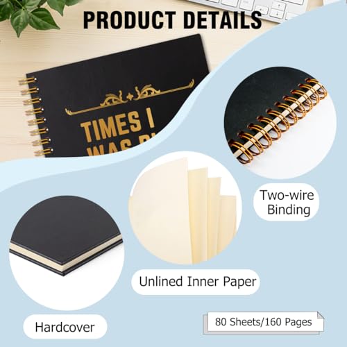 QYUVK Times I Was Right And Nobody Listened Gold Foil Hardcover 160 Pages Spiral Notebooks, Funny Gag Gift Notebook, Coworker Gifts, Employee Appreciation Gifts Humorous Retirement Gift for Coworker - Image 3
