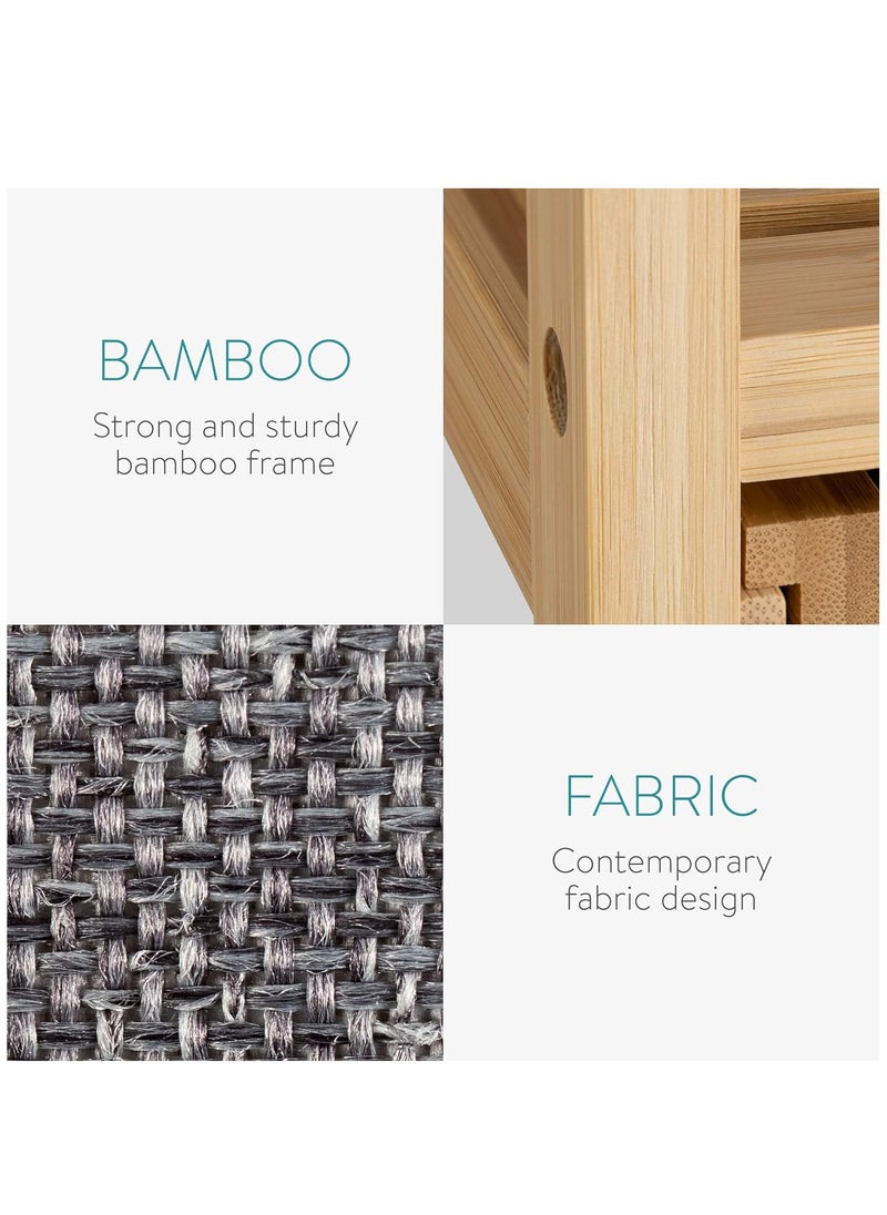 Arabest 3-Tier Bamboo Bathroom Shelf, Freestanding Storage Shelf Hamper with Pull Out Drawers for Towels, Sheets, Clothes, Natural Bamboo Organizer Basket for Bedroom, Bathroom  - Image 5