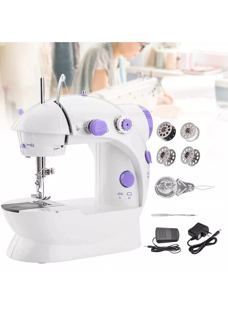 Generic HOME_310 Mini Sewing Machine For Home Tailoring Use Mini Silai Machine Mini Stitching With With Multicolour Threads Set  - Image 2