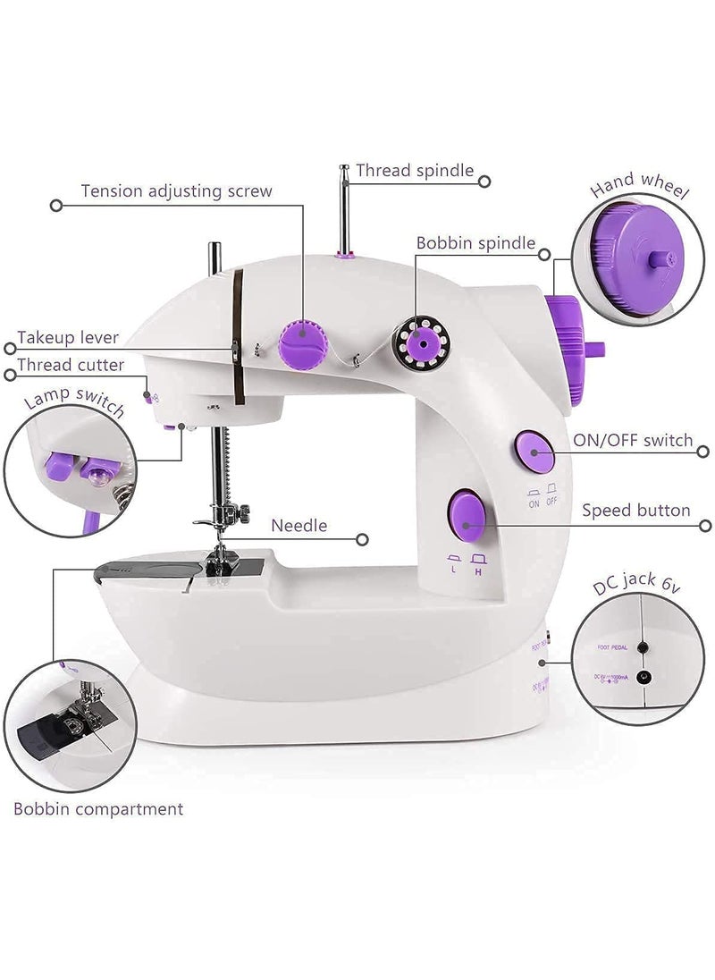 Generic HOME_310 Mini Sewing Machine For Home Tailoring Use Mini Silai Machine Mini Stitching With With Multicolour Threads Set  - Image 5