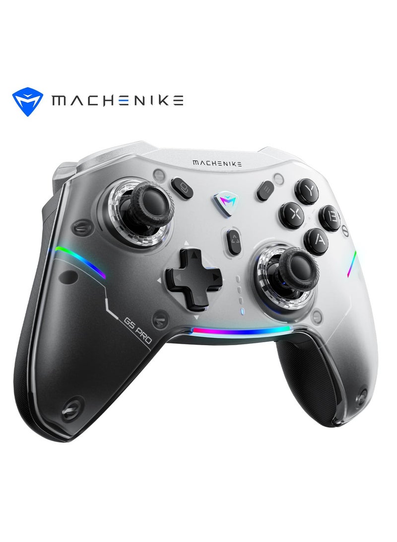 وحدة تحكم Machenike G5 Pro Switch، USB/Bluetooth 5.0/2.4G، مع أزرار قابلة للبرمجة، عصا تحكم، مشغل Hall، مفتاح Kaihua الصغير، لوحة ألعاب عن بعد للكمبيوتر الشخصي، NS، iOS، Android، TV Box (أسود) - Image 1