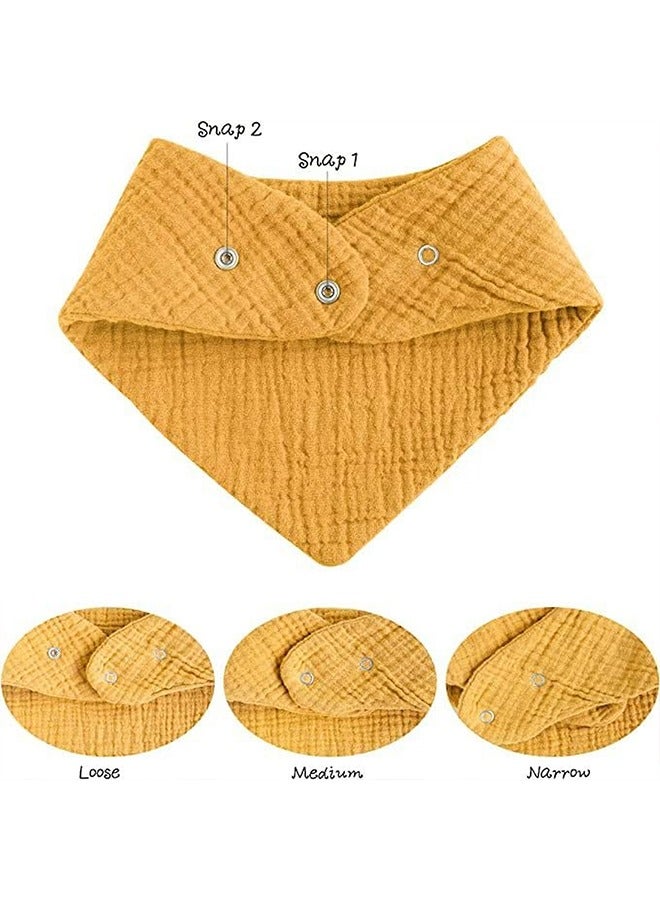 meayul 10 Pack Baby Bibs, Muslin Baby Bibs Adjustable 100% Cotton Baby Bandana Drool Bibs, new born baby items, Cotton With Super Absorbent Soft Drooling Bibs for Unisex Baby, Breathable for Teething Drooling - Image 4