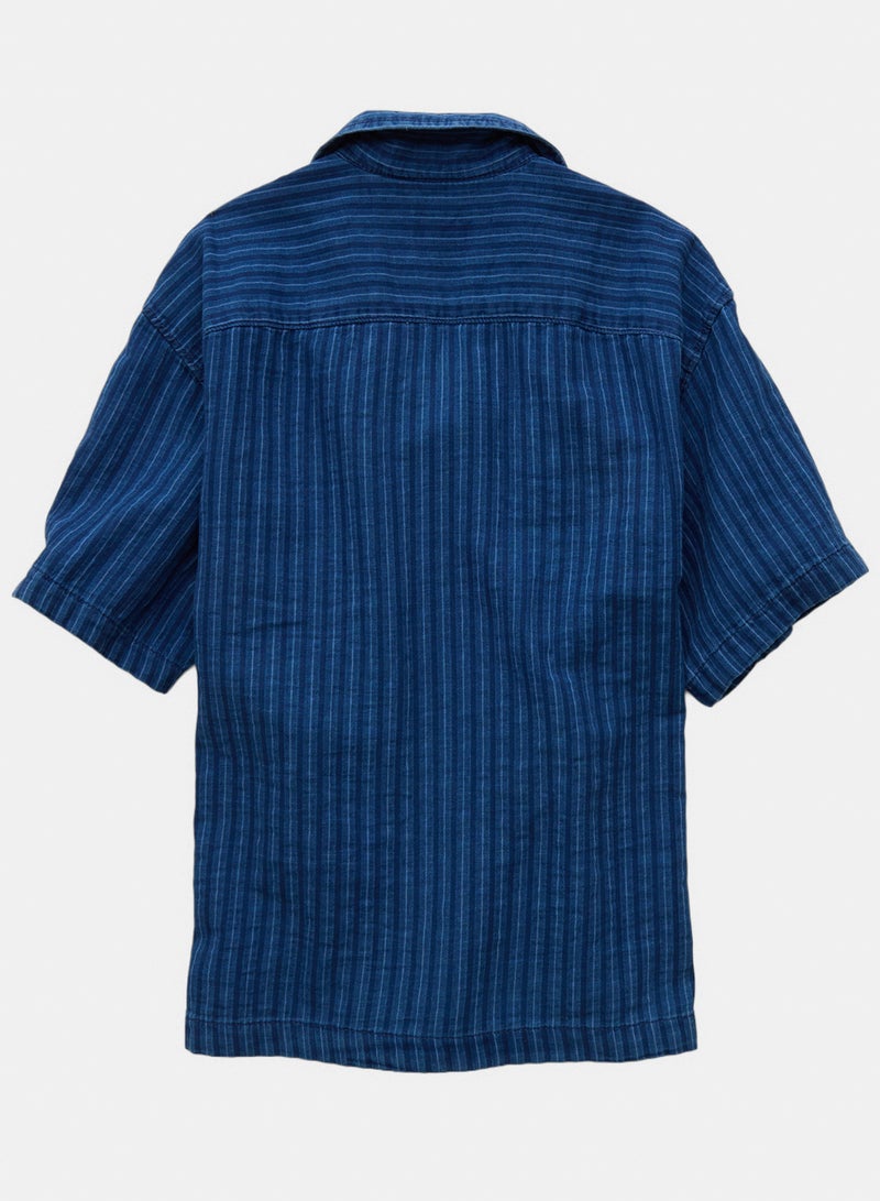 American Eagle AE Relaxed Fit Short Sleeve Camp Collar Shirt - Image 2