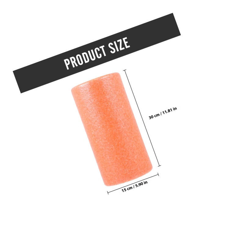 EPP Foam Roller 30x15cm Orange for Muscle Release Body Relaxation Yoga Fitness - Image 3