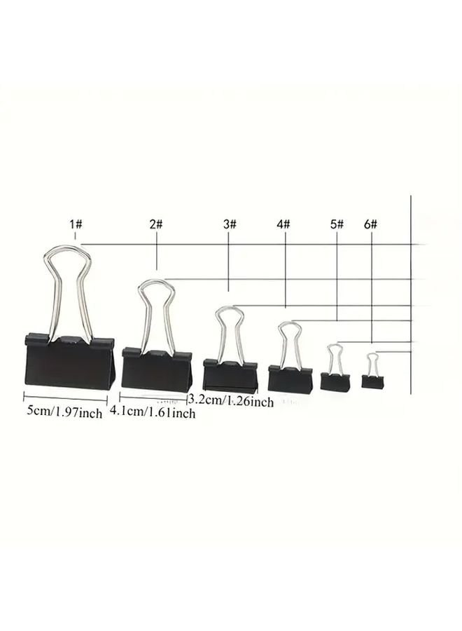 Heavy Duty 41MM Black Office Clips Long Tail Design For Documents Binders Folders - Image 2