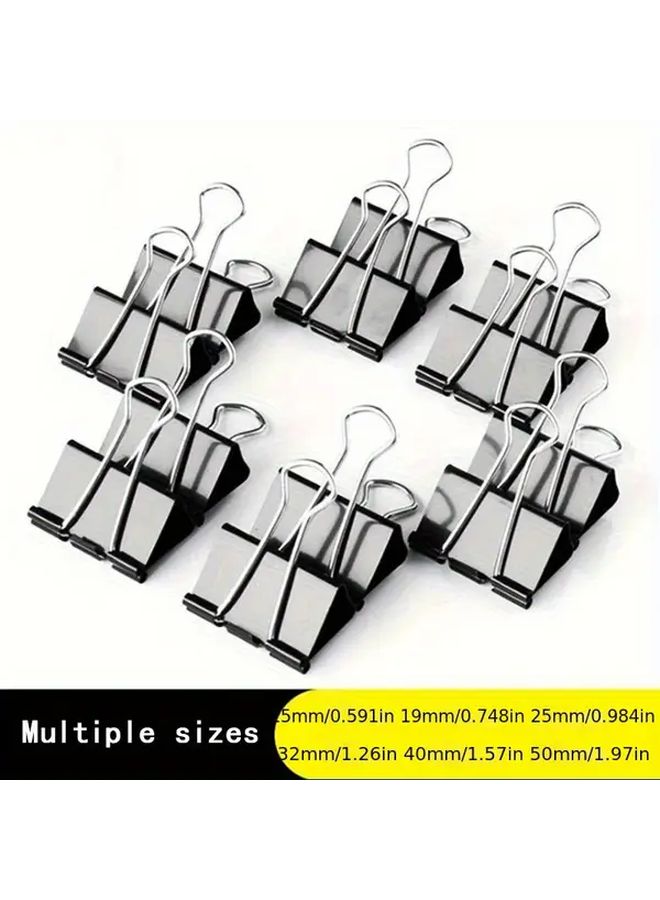 Heavy Duty 41MM Black Office Clips Long Tail Design For Documents Binders Folders - Image 1
