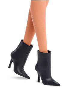 Barbie Basics Model 01 Collector Doll with Brunette Hair, Black Mini Dress & Shoes, Universal-fit Fashions, Posable Body & Swappable Doll Head  - Image 5