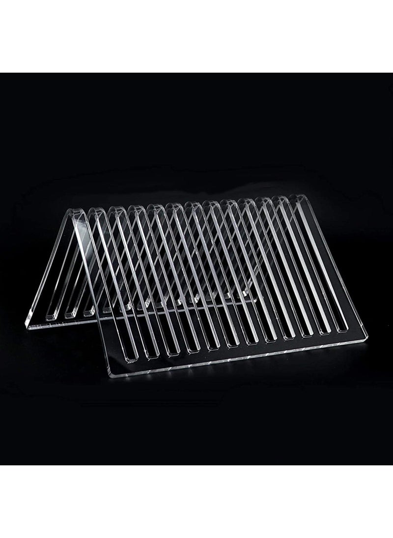 MONSSIVE MONSSIVE Acrylic 12 slot magazine holder desktop Organiser office Organiser  - Image 2
