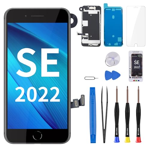 DGSCSMY for iPhone SE 3rd / 2nd Generation and for iPhone 8 Screen Replacement with Home Button SE 2022 LCD Display 4.7" SE3 3D Touch Digitizer with Ear Speaker Front Camera Full Repair Tools Kit - Image 1