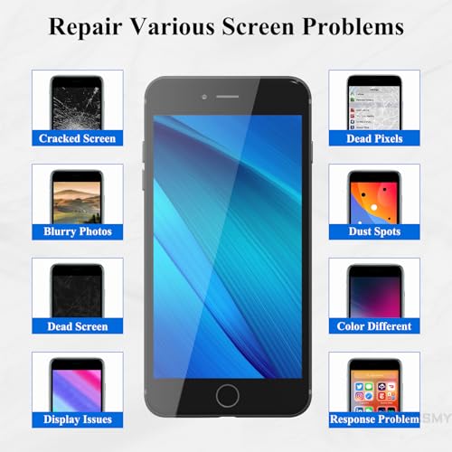 DGSCSMY for iPhone SE 3rd / 2nd Generation and for iPhone 8 Screen Replacement with Home Button SE 2022 LCD Display 4.7" SE3 3D Touch Digitizer with Ear Speaker Front Camera Full Repair Tools Kit - Image 5