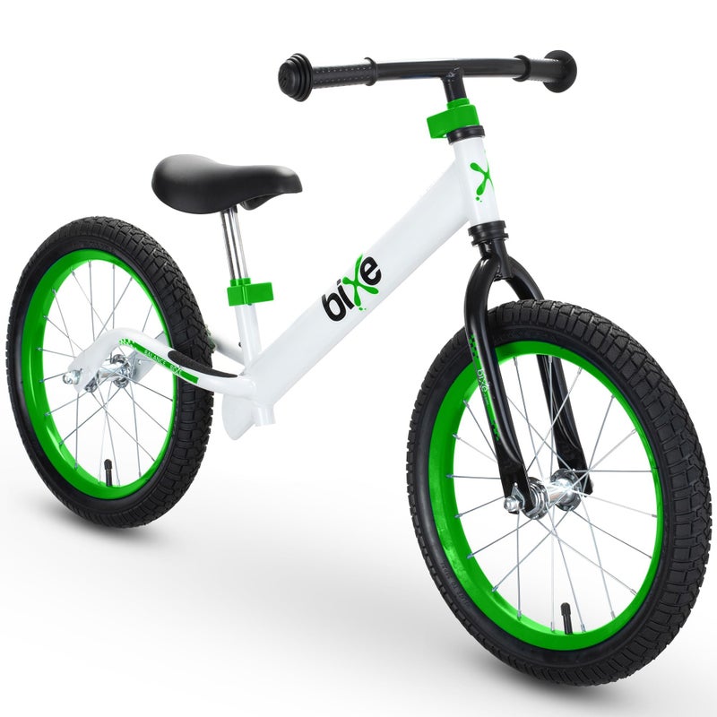 Bixe Balance Bike - 16" (40.6 cm) Big Kids' Training Bikes - Kids Balance Bike Designed for Children Ages 4 to 9 - No Pedal Push Bicycle for Boys or Girls - Green - Image 1