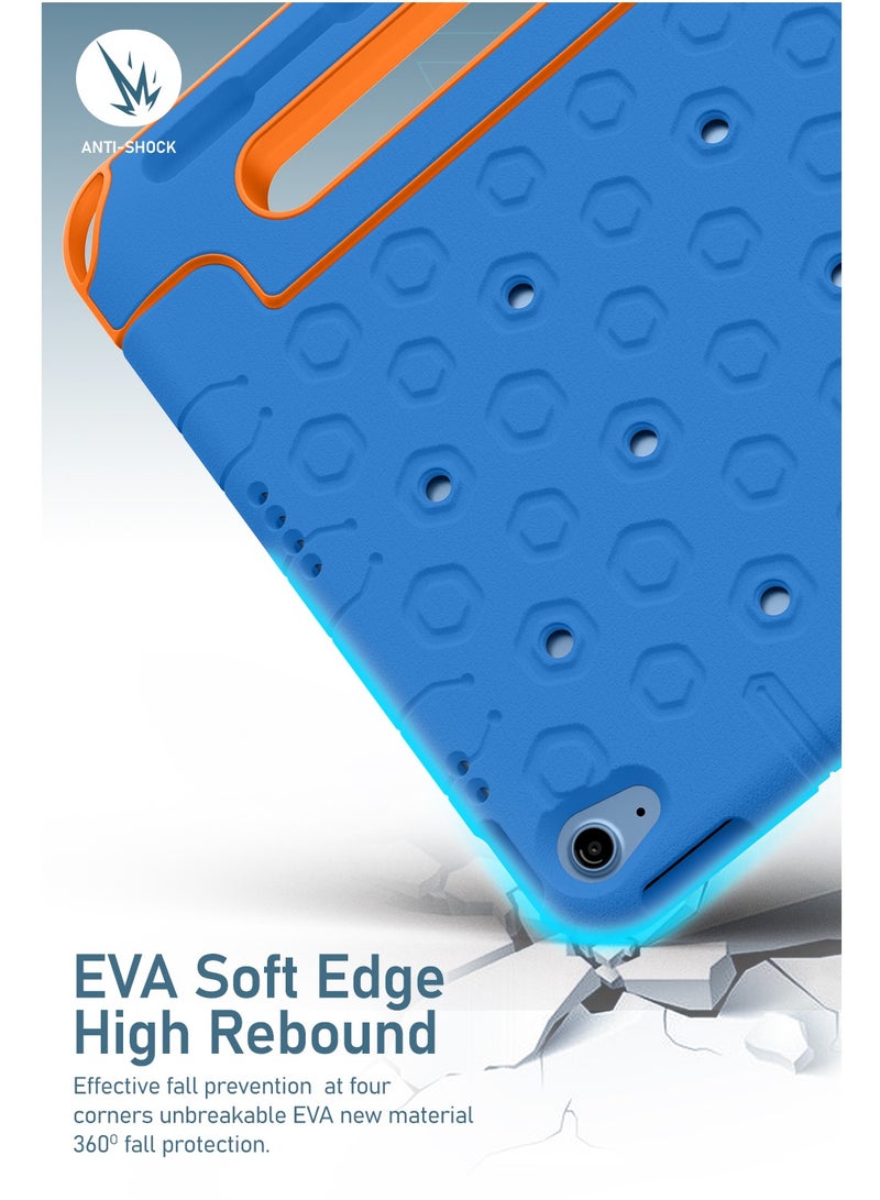 Moxedo Rugged Protective EVA Silicone Kids Case Cover, Shockproof DIY 3D Cartoon Pattern with Pencil Holder, Stand and Handle Grip Compatible for Apple iPad 2022 (10th Gen) 10.9 inch – Sky Blue - Image 3