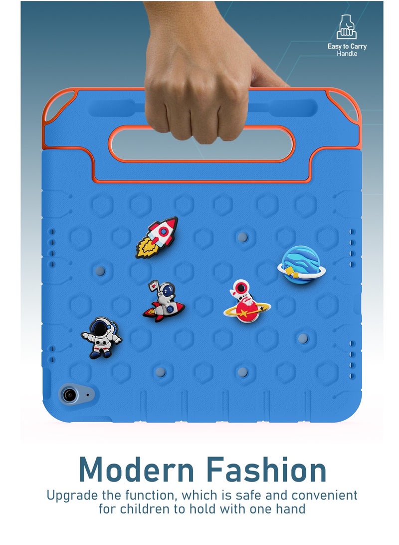 Moxedo Rugged Protective EVA Silicone Kids Case Cover, Shockproof DIY 3D Cartoon Pattern with Pencil Holder, Stand and Handle Grip Compatible for Apple iPad 2022 (10th Gen) 10.9 inch – Sky Blue - Image 5