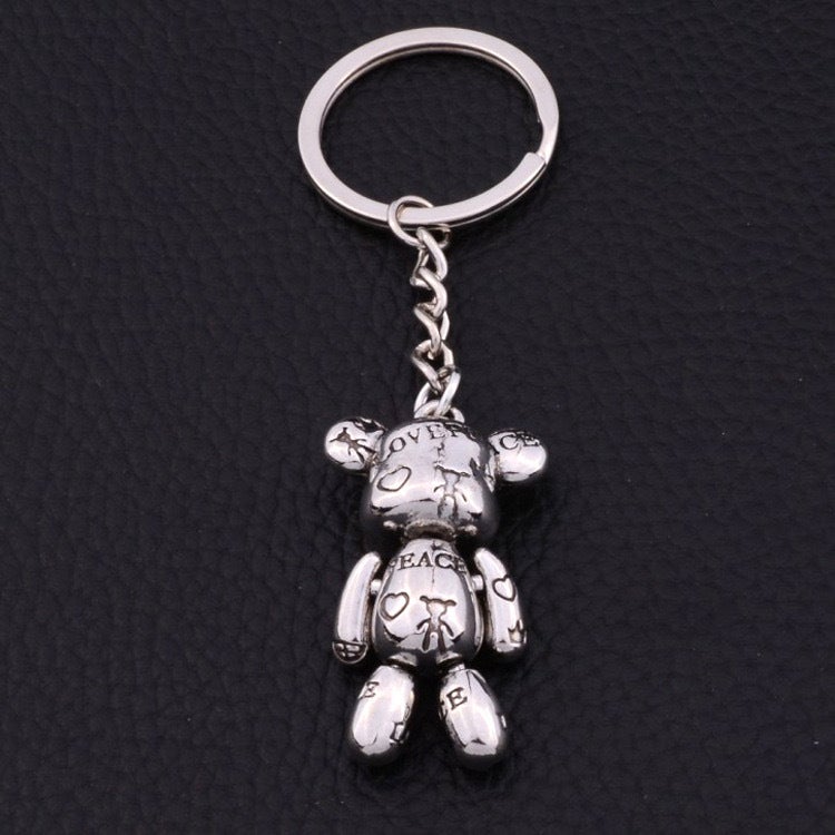 Exquisite Perfume Bottle Keychain Alloy Accessories Inlaid With Rhinestone Keychain Creative Pendant Keychain Small Gift - Image 1