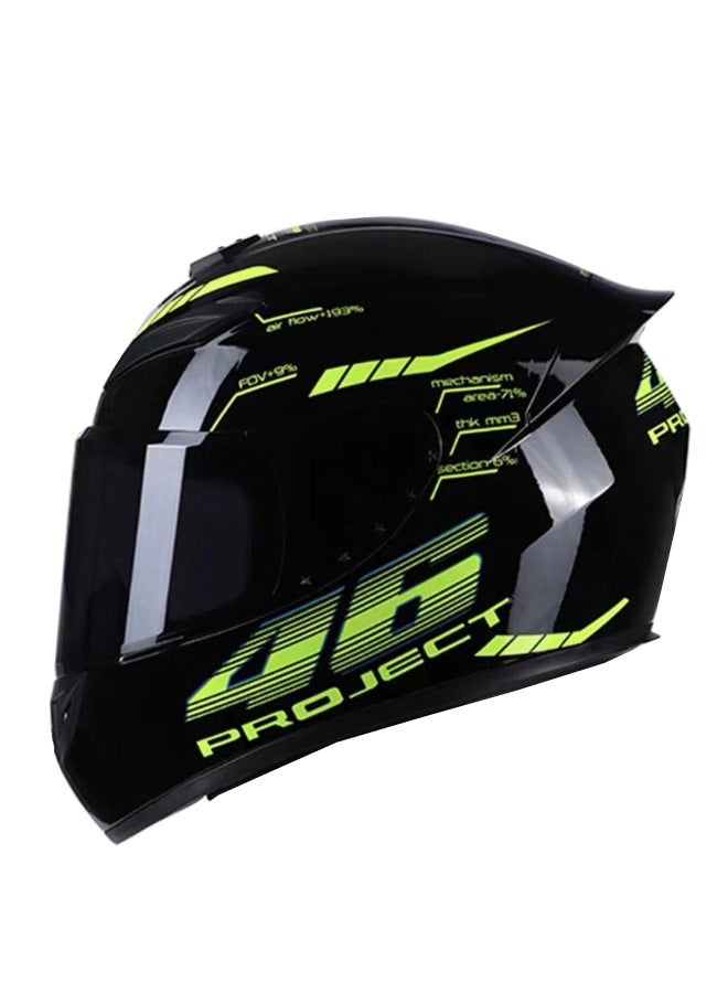 Fashion 46 Full-Face Cycling Helmet with Black Lenses, Four-Season Neutral Version