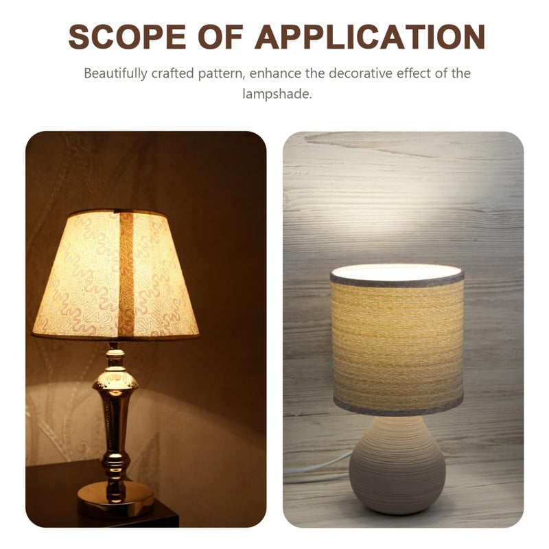 DOITOOL 2 Rolls Lamp Shade Material DIY Lampshade Making Supplies - PVC Adhesive Roll for DIY Round Drum Lamp Shade Floor/Table Lampshade - For Repair or Make Light Cover (19.6" Height X 47" Length) - Image 5