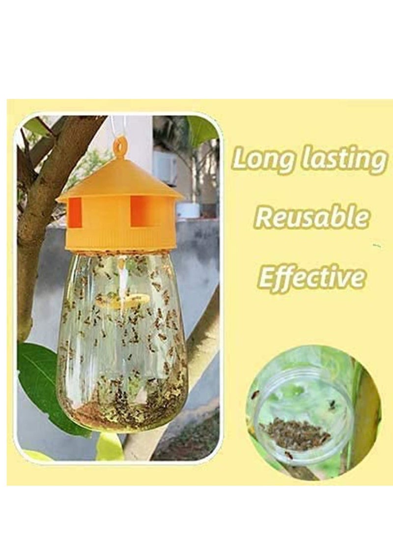 KASTWAVE 2 Pack Fruit Fly Traps Outdoor, Reusable Fly Traps and Fly Catcher,Insect Bug Killer for Garden Farm - Image 4