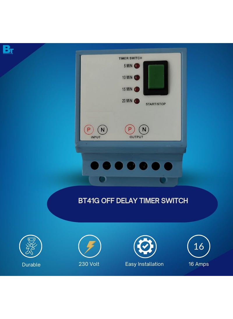 BlackT ElectroTech Blackt Electrotech Off Delay Timer Switch 5101520 Min for Geyser Motor Heater etc  - Image 2